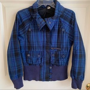 LIKE NEW blue plaid H&M jacket